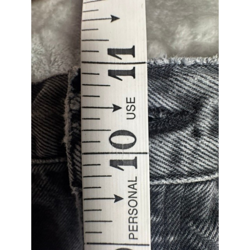 Agolde Jeans Womens 26 High Rise Straight Leg Washed Black Raw Hem Button Fly - Picture 6 of 15